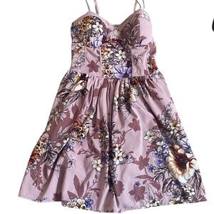 Band of Gypsies Women’s Floral Cupped Mini Bustier Sleeveless Dress Size…